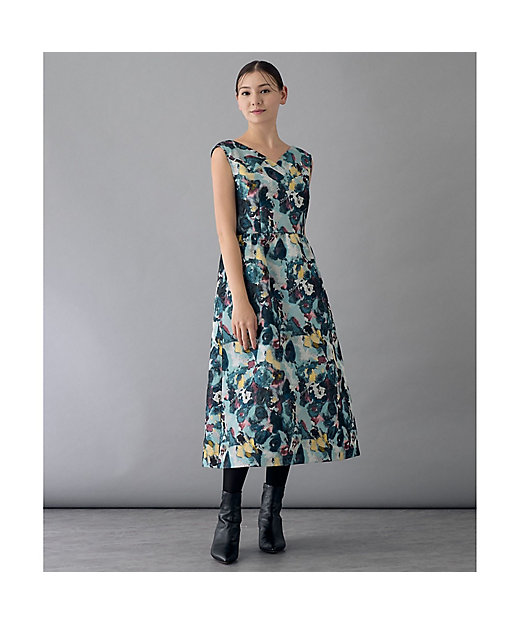 オーロラジャガードVネック ワンピース | ANAYI/アナイ | 三越伊勢丹