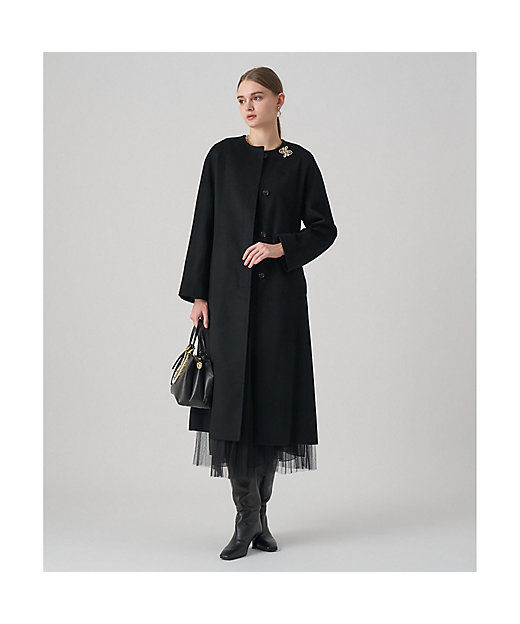 カシミヤベルト付きクルーコート | ANAYI/アナイ | 三越伊勢丹