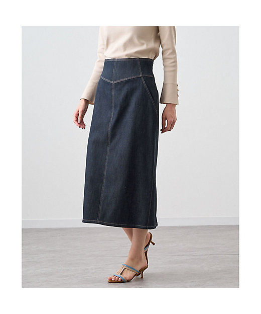 デニムライクセミタイト スカート | ANAYI/アナイ | 三越伊勢丹