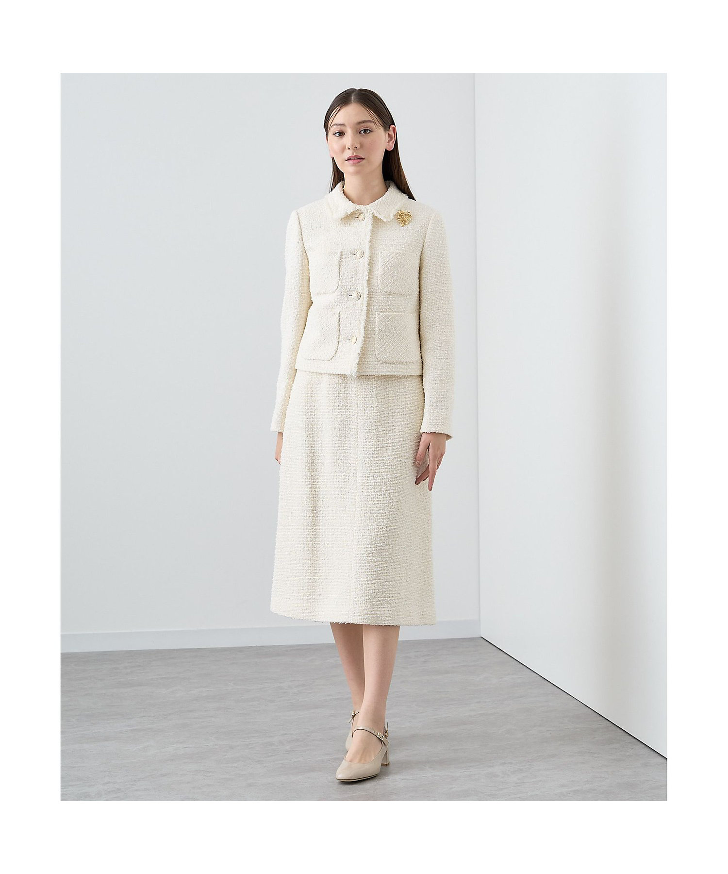 セットアップ対応商品】フラッフィーツイードフレア スカート | ANAYI