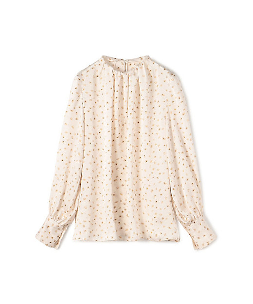 フラワードットプリント ビルドカラーブラウス | maison TOMORROWLAND