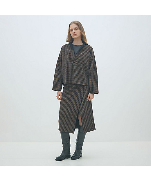 ウールジャカード スキッパープルオーバー | maison TOMORROWLAND