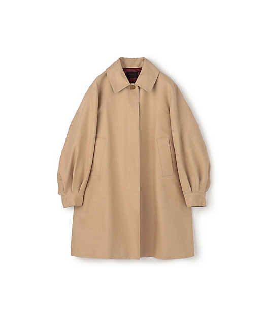 コットンシルクグログラン パフステンカラーコート | maison