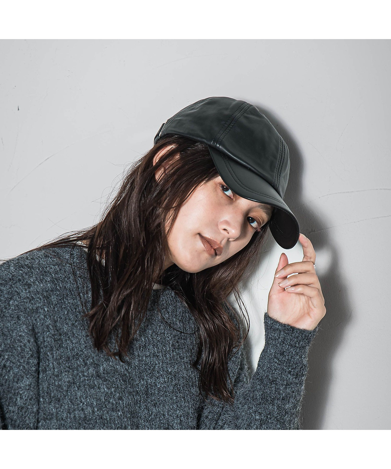 レザーベースボールキャップ | MAYSON GREY（Women）/メイソングレイ