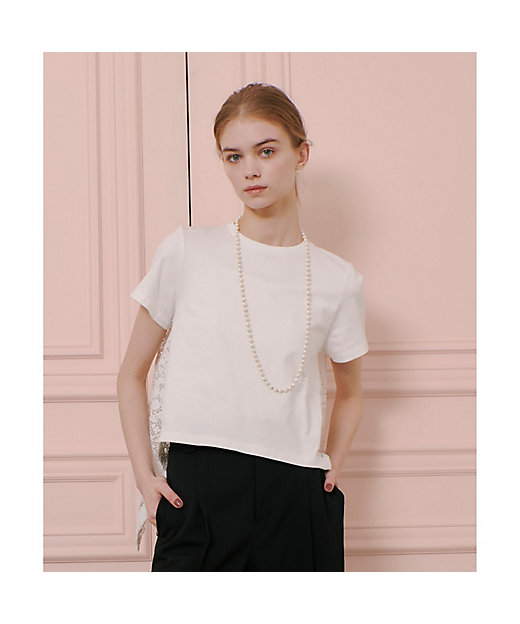 LOULOU WILLOUGHBY】レースドッキングプルオーバー