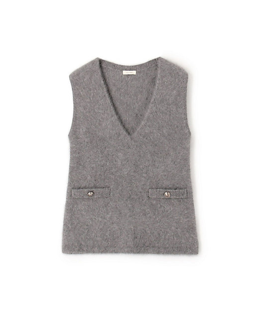 フォックスカシミヤ Vネックベスト | maison TOMORROWLAND/メゾン