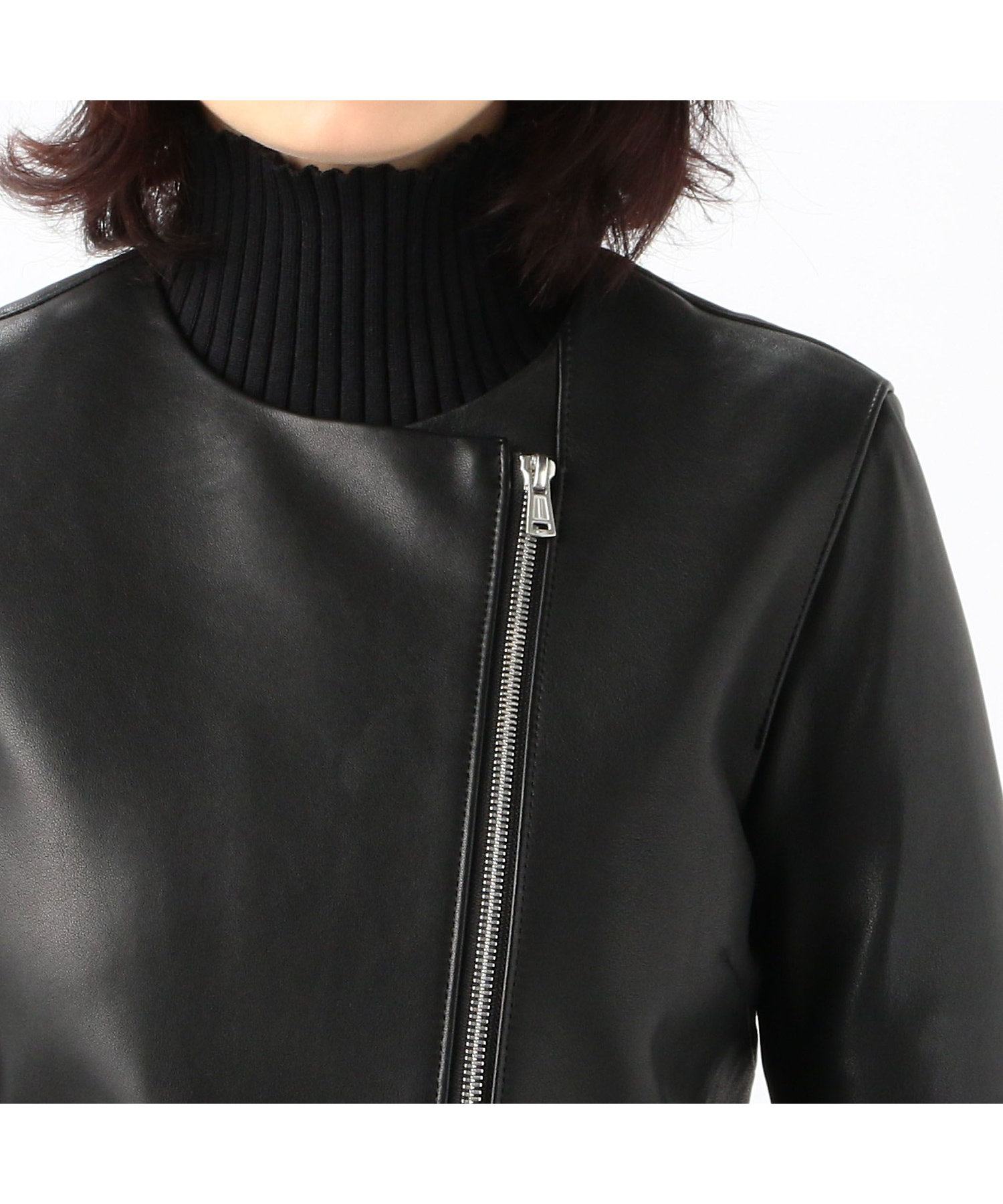 ラムレザー ノーカラージャケット | maison TOMORROWLAND/メゾン