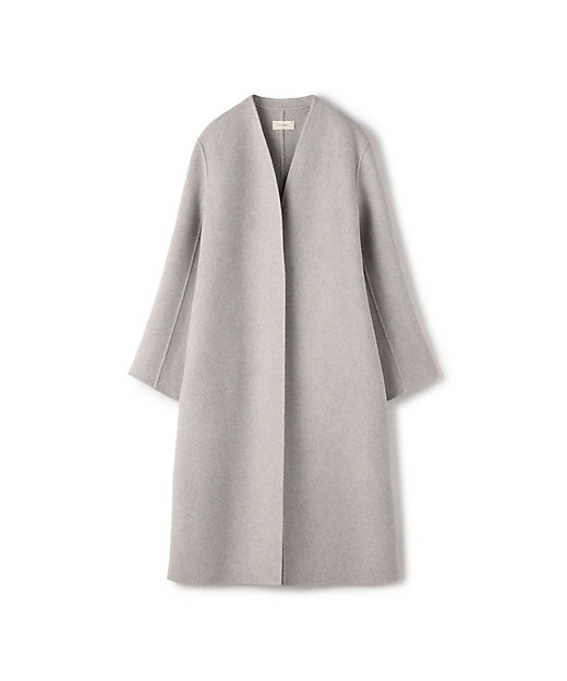 一部WEB限定】ダブルフェイスメルトンビーバー ノーカラーコート