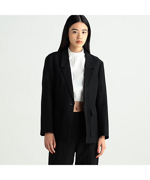 ウールリネンギャバジン テーラードジャケット | maison TOMORROWLAND