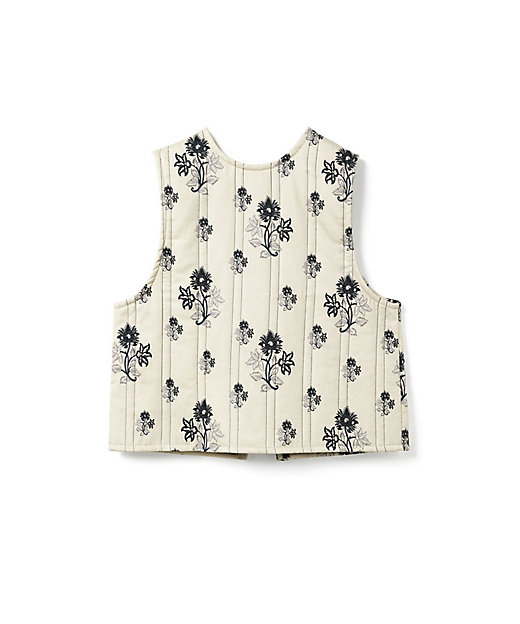 mizuiro ind 2WAYプリントキルティングベスト | mizuiro