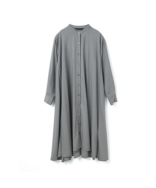 mizuiro ind T／Rスタンドカラーフレアワンピース