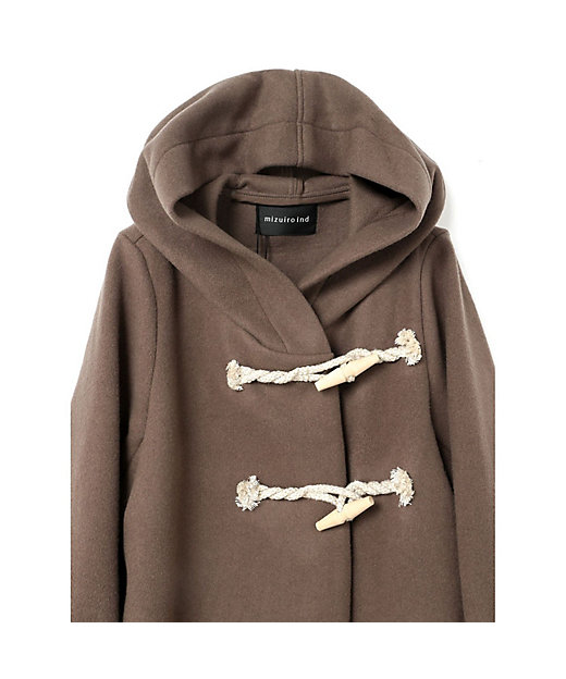 mizuiro ind Aラインフード付きコート | mizuiro ind