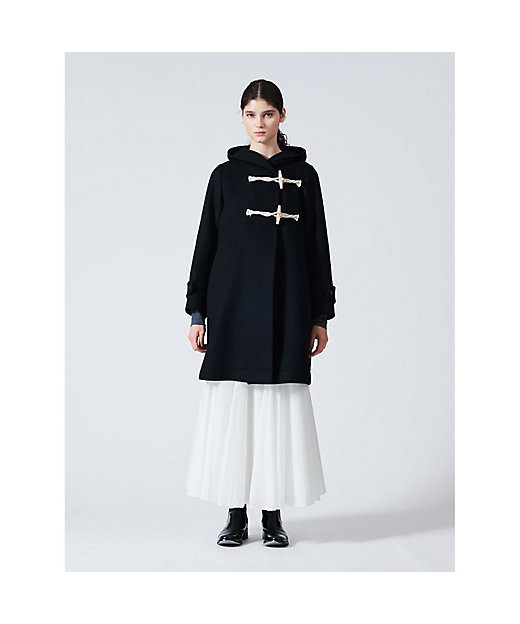 mizuiro ind Aラインフード付きコート | mizuiro ind