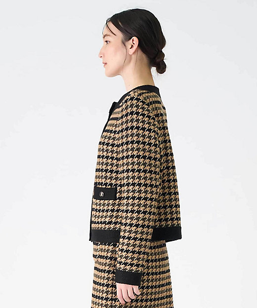 千鳥柄ニットジャケット | LANVIN COLLECTION (Women)/ランバン