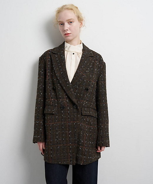 ツイード／ウールメルトン テーラードジャケット | LANVIN en Bleu