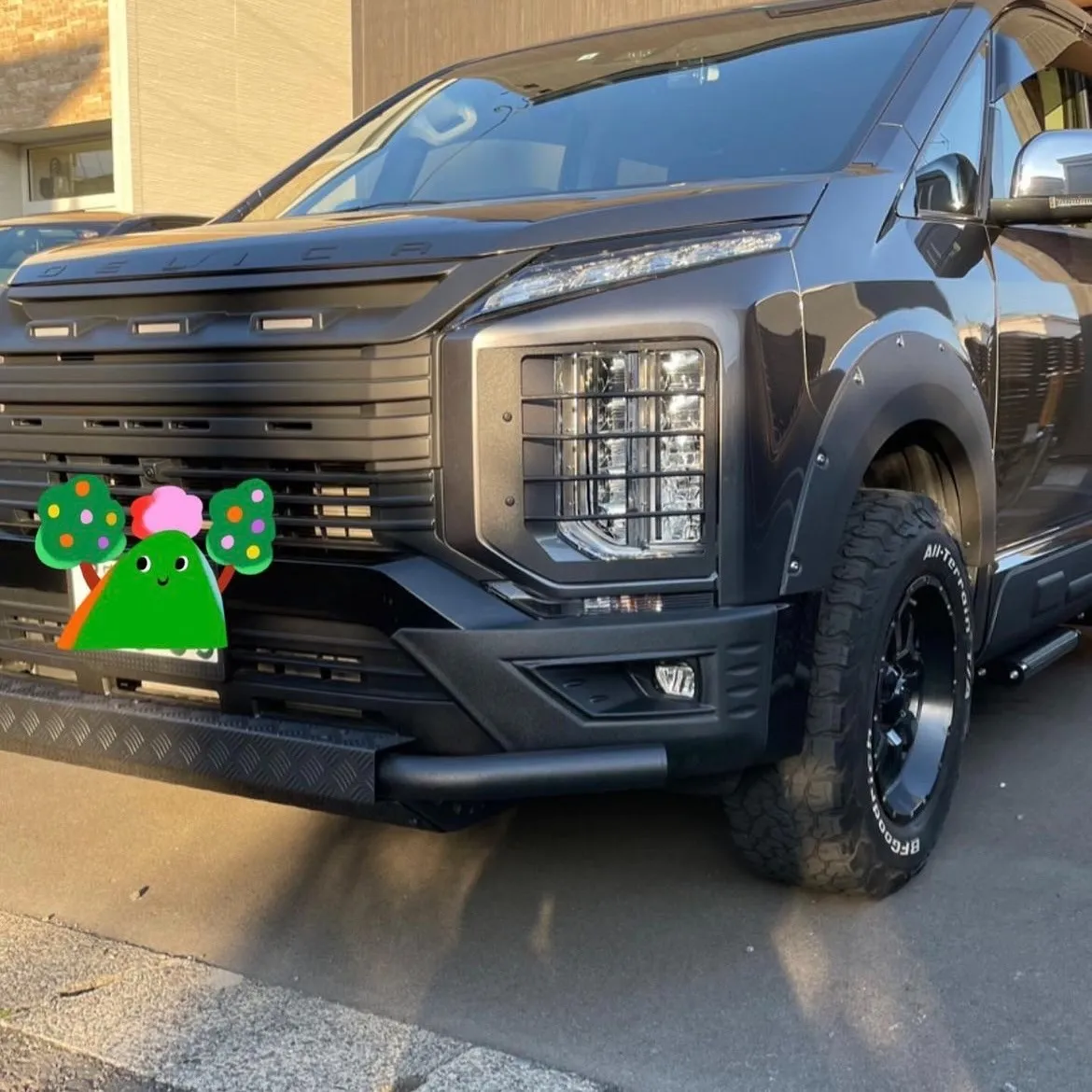 デリカD5カスタムパーツをラプターライナー塗装】 | ブログ | 北海道で