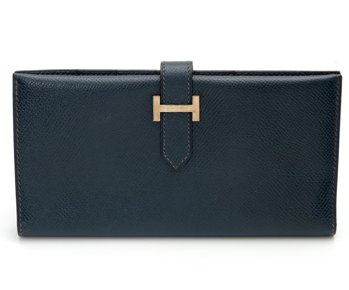 HERMES エルメス ベアン クラシック シルバー金具 二つ折り長財布