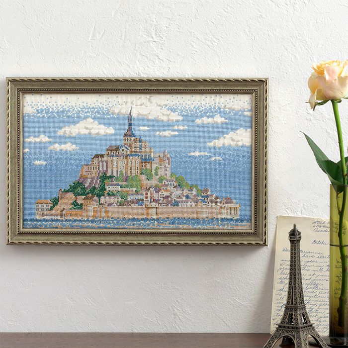 クロスステッチフレーム＜七福神のしあわせ宝舟＞ | リバティ 生地