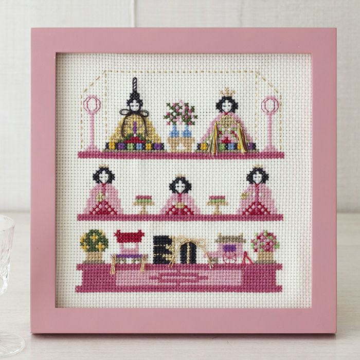 ステッチクロス＜お雛様と伝統柄＞ | リバティ 生地、編み物、刺繍