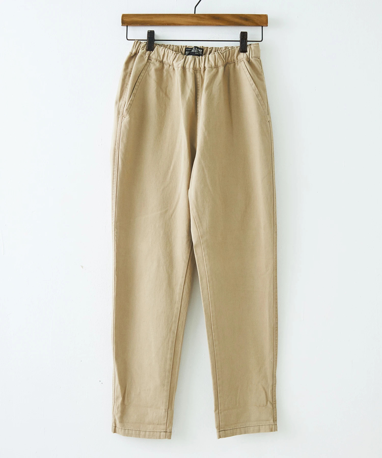 冬クリアランス】ピーチツイル 製品染 らくしゅっと パンツ