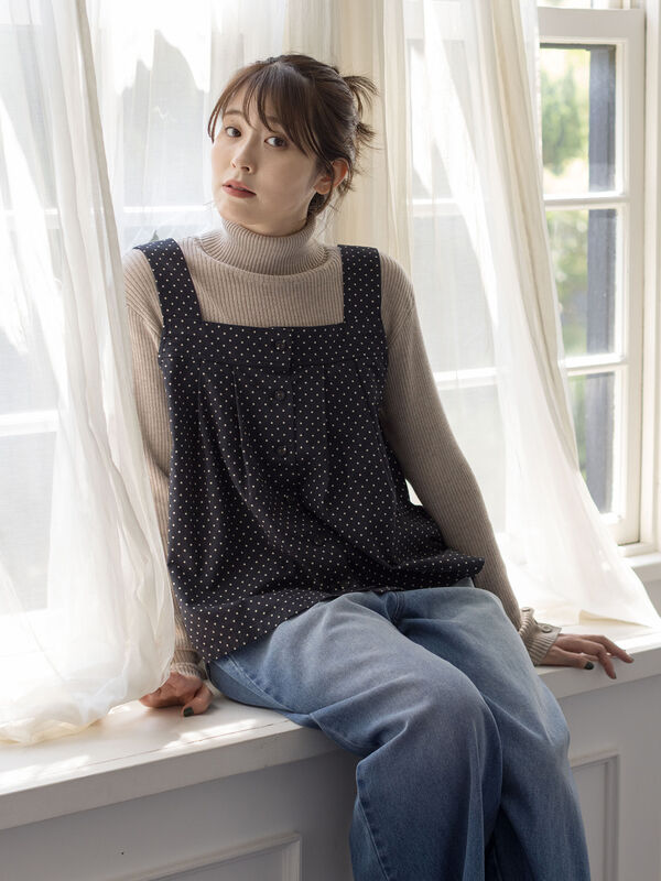 セール】 【ゆべし×Samansa Mos2】前後2WAYビスチェ（グレー/ブラック