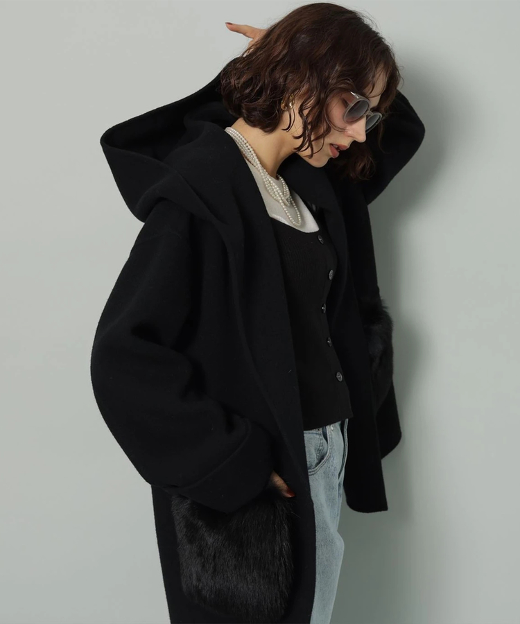 ファー付きフードリバーコート | コート | Arpege story（アルページュ