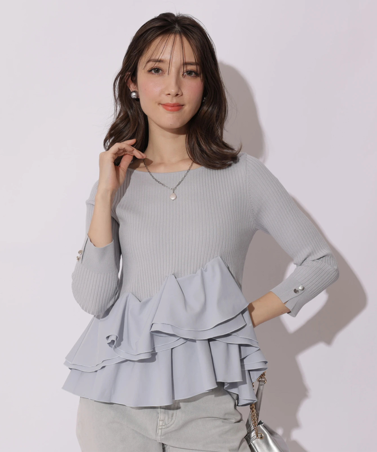 店舗限定》裾ひらりんリブニット | ニット | Apuweiser-riche