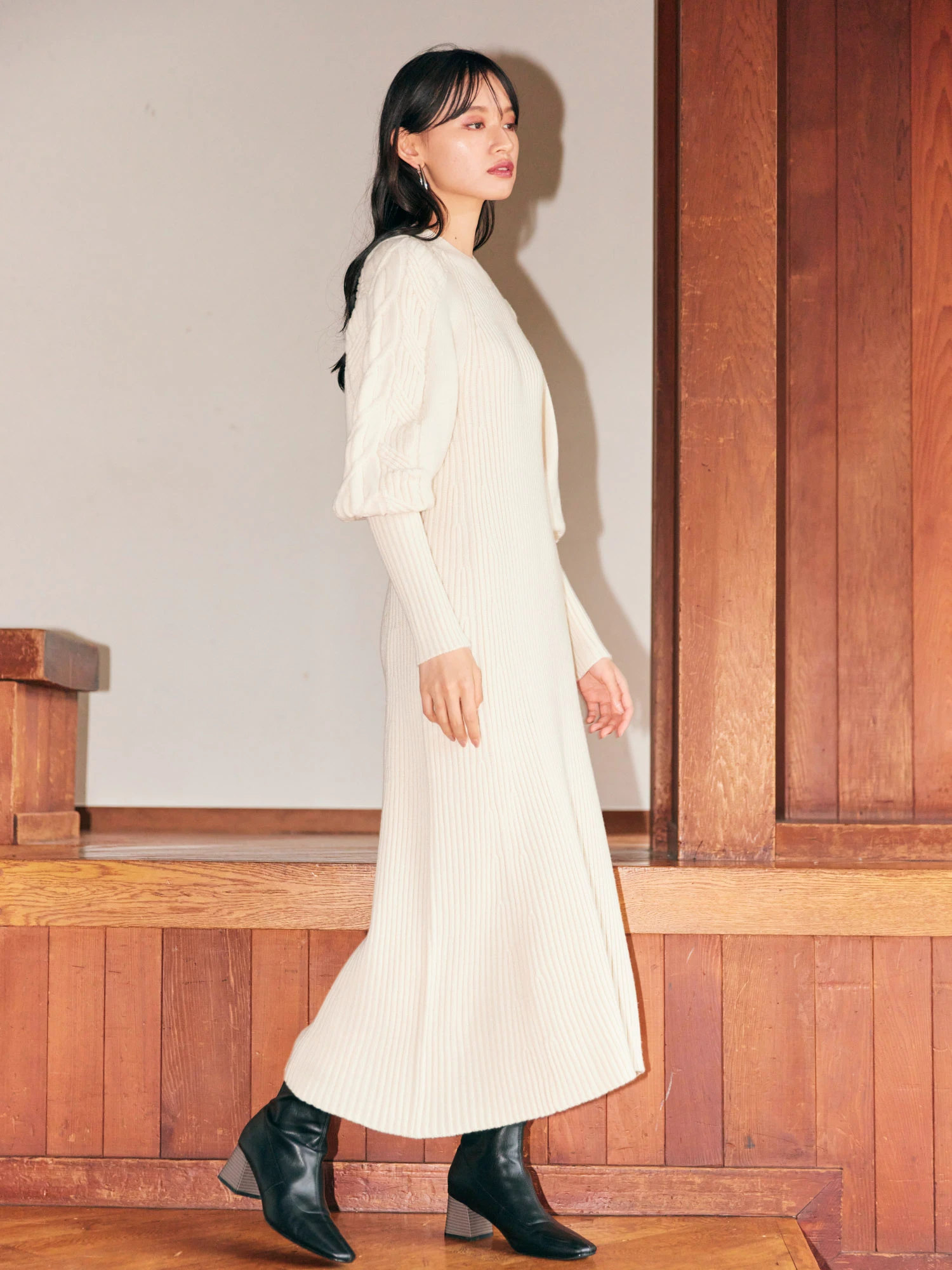 LADYMADE（レディメイド）｜ ケーブルスリーブニットワンピース