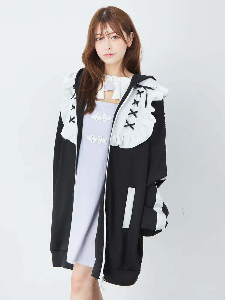 うさみみヨークジャージパーカー - Ank Rouge(アンクルージュ)のパーカ