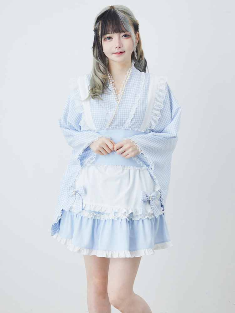 ギンガムメイド浴衣ドレス - Ank Rouge(アンクルージュ)の浴衣