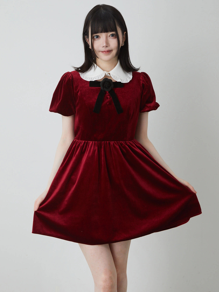 ゴシックローズベロアワンピース - Jamie エーエヌケー(ジェイミーエー