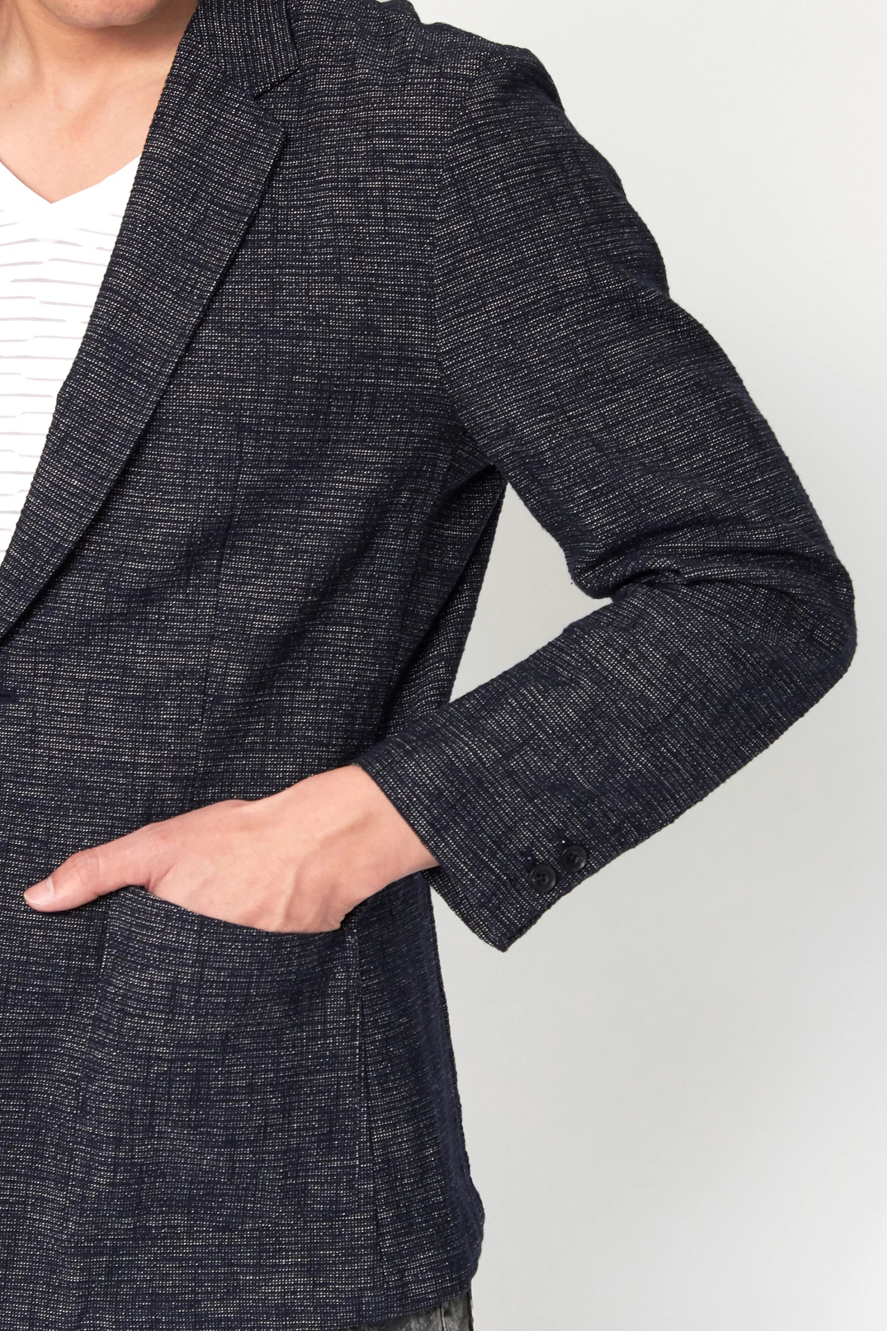 TORNADO MART∴サマーMIXツィードジャケット（マスキュリン) / TORNADO