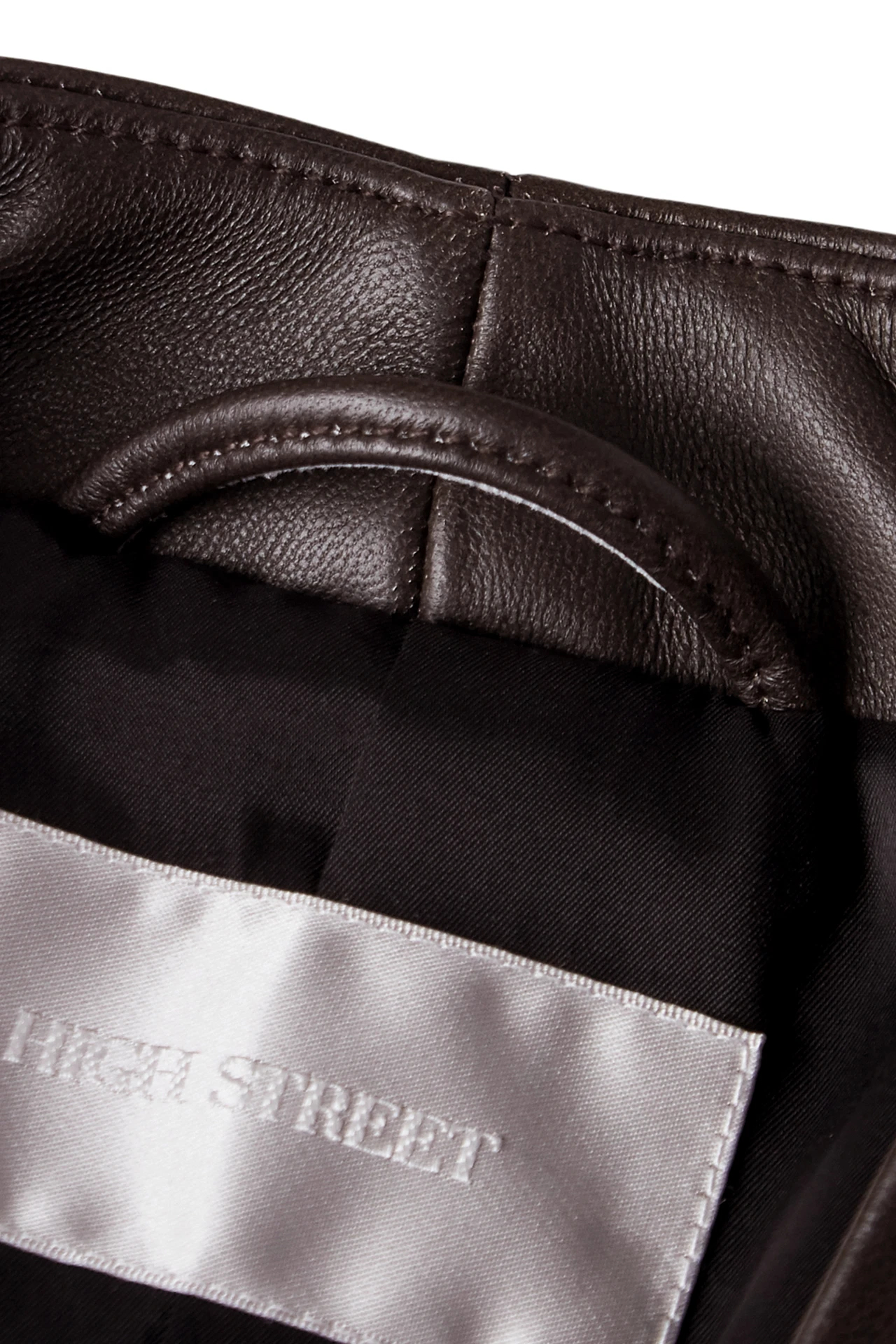 HIGH STREET∴シャドーラムレザーノーカラージャケット / HIGH STREET