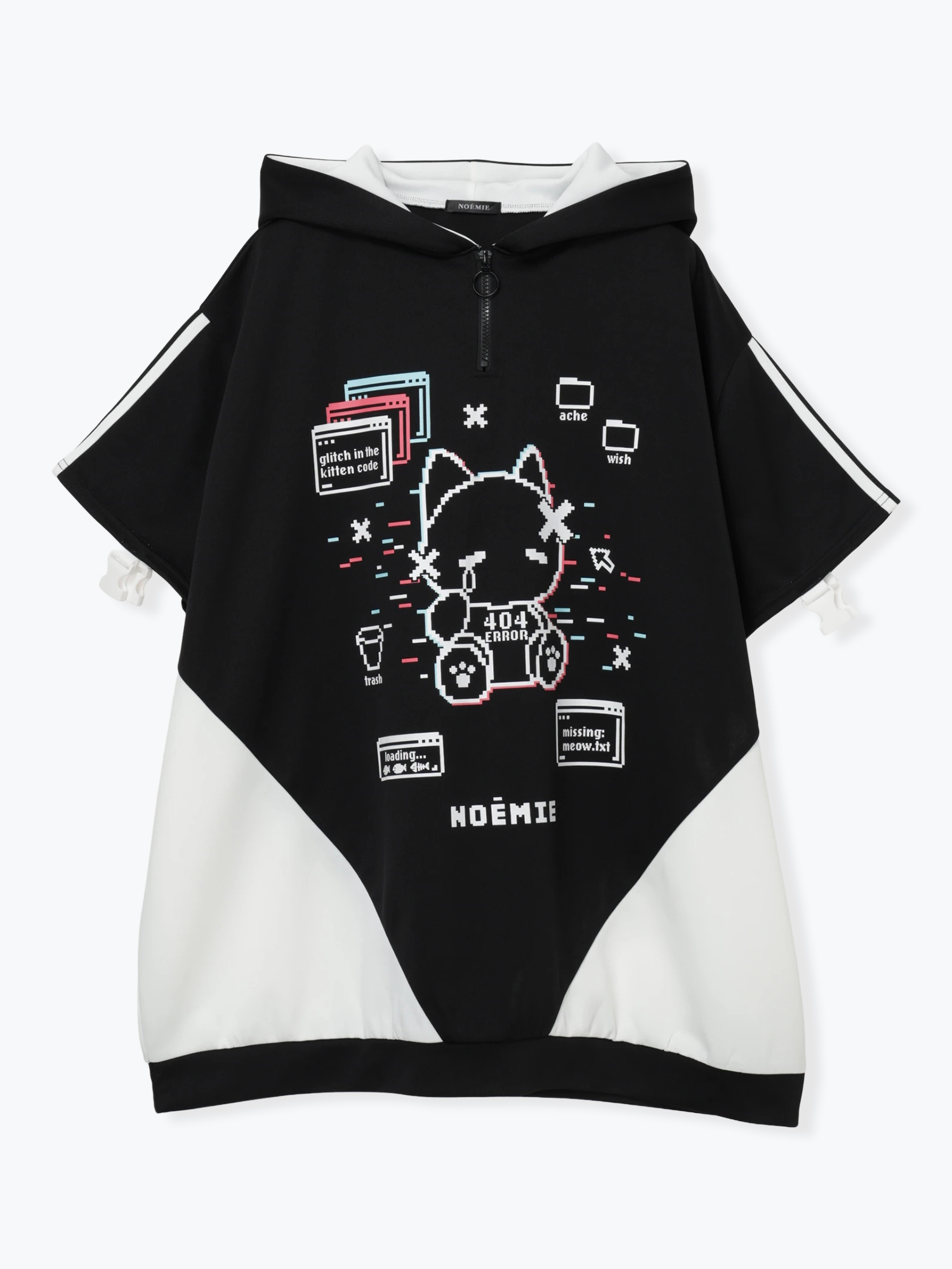 サイバーにゃんにゃんジャージパーカー（パーカー｜ピンク・サックス