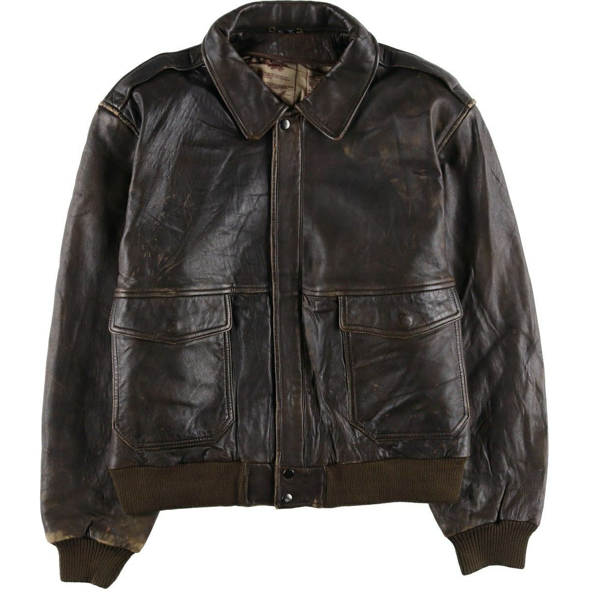 古着 ショット SCHOTT A-2タイプ レザーフライトジャケット USA製