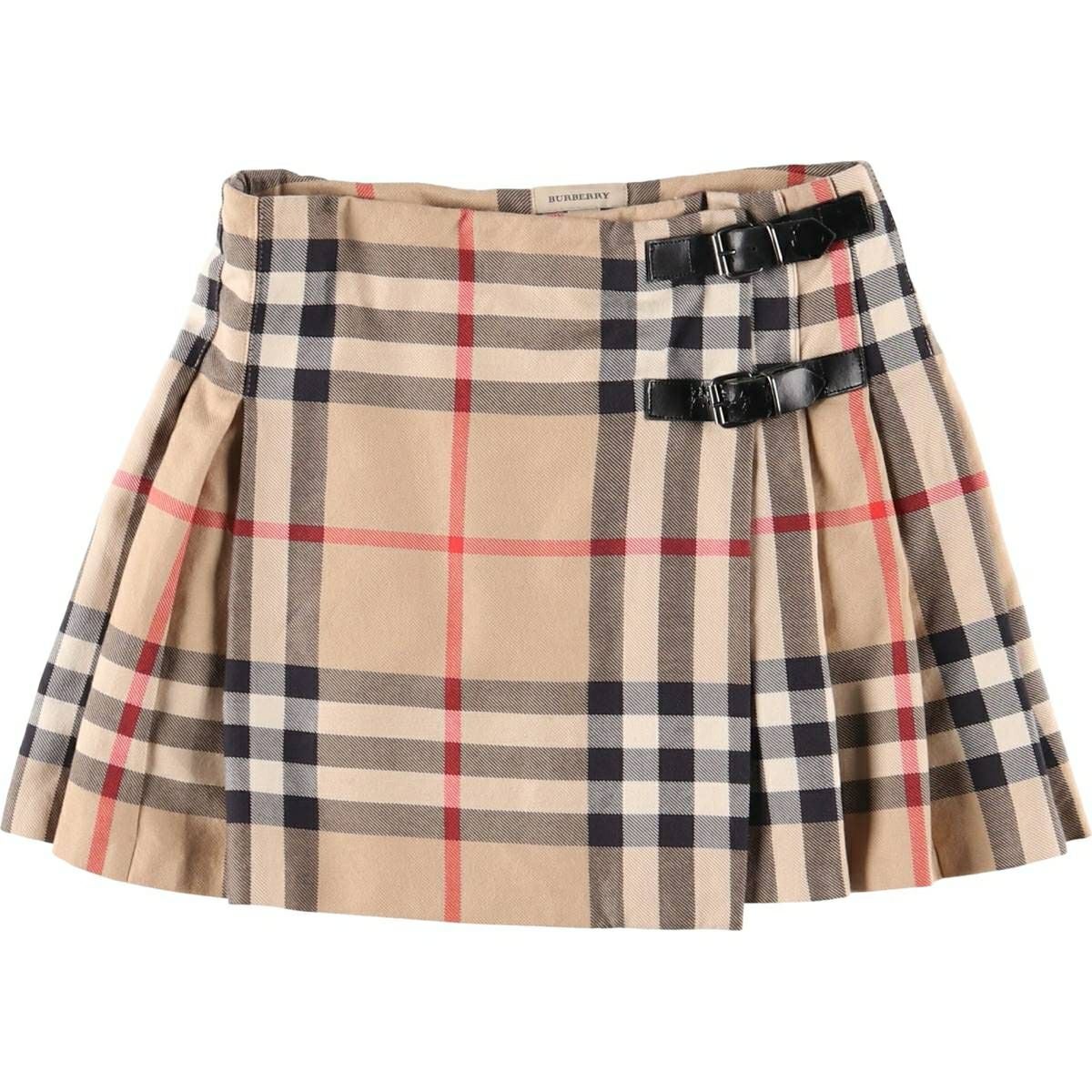 古着 バーバリー Burberrys チェック柄 コットン プリーツ ミニ