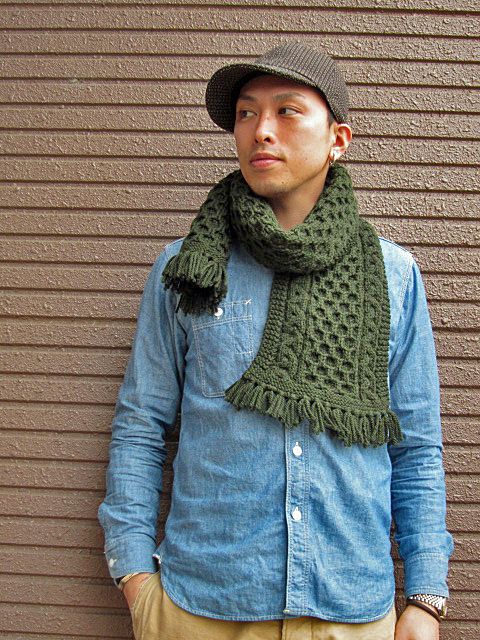 INVERALLAN」 インバーアラン 12A HANDKNIT SOLID MUFFLER ハンド