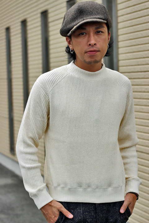 Jackman」 Waffle Mid-Neck ジャックマン ワッフル ミッドネック