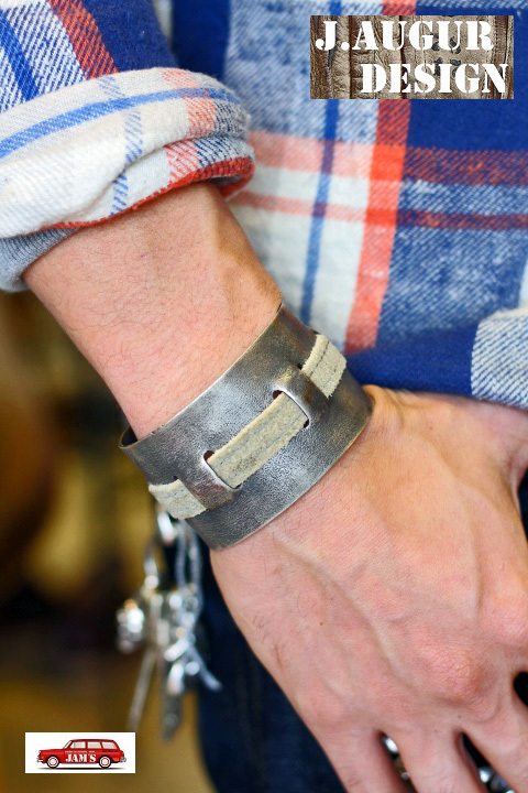 J.AUGUR DESIGN」 Silver × Leather Brace ジュディーオーガーデザイン