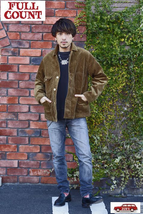 FULLCOUNT」CORDUROY COVERALL JACKET フルカウント 太畝コーデュロイ