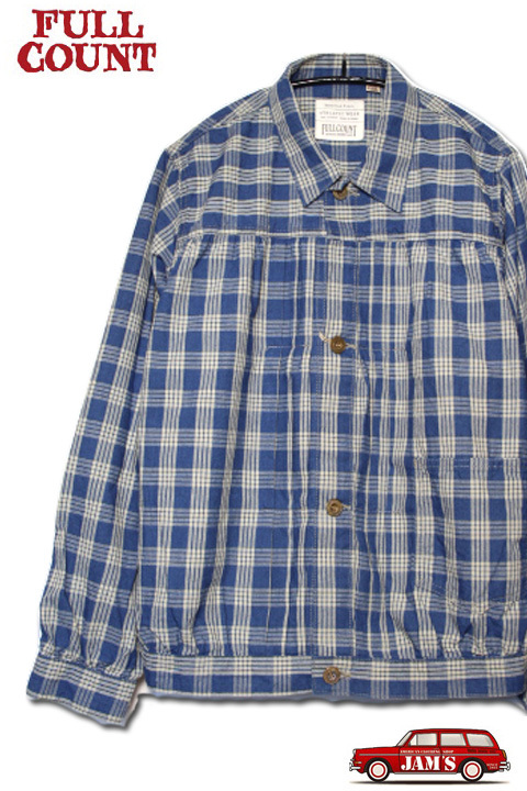 FULLCOUNT」INDIGO PALAKA CHECK WORK JACKET フルカウント インディゴ