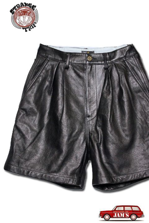STRANGE TRIP」COW LEATHER WIDE SHORTS ストレンジトリップ