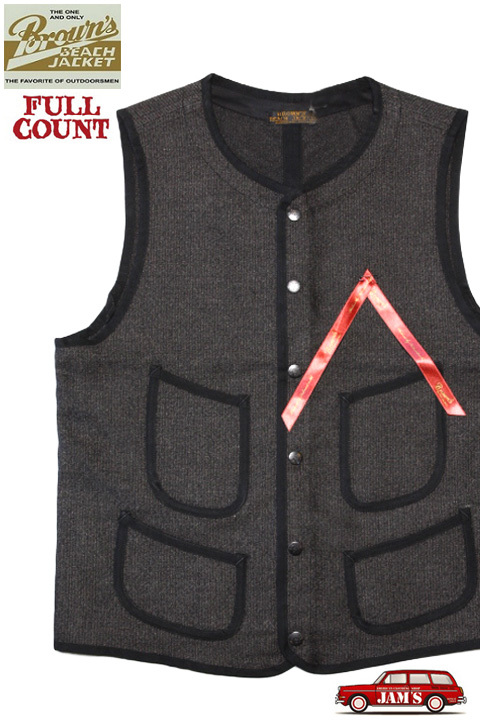 ブラウンズビーチ ベスト サイズ36 oxgry fullcount ブラウンズビーチ