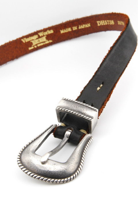 Vintage Works」ヴィンテージワークス ウエスタン レザーベルト DH5738
