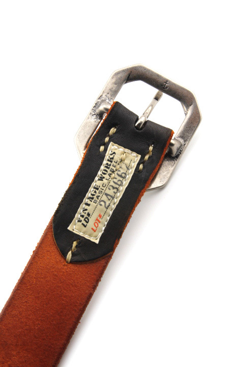 Vintage Works」ヴィンテージワークス ナロー レザーベルト コンチョ