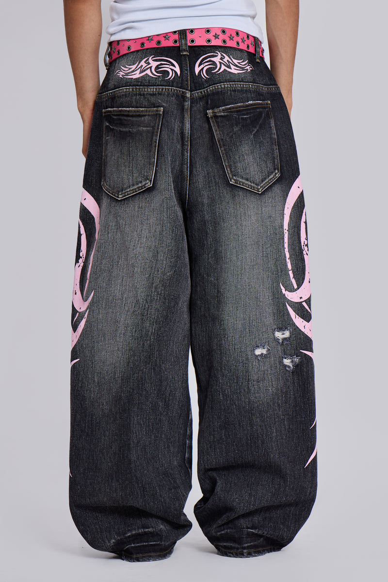 Pink Blade XL Colossus Jeans | Jaded London | Clothing