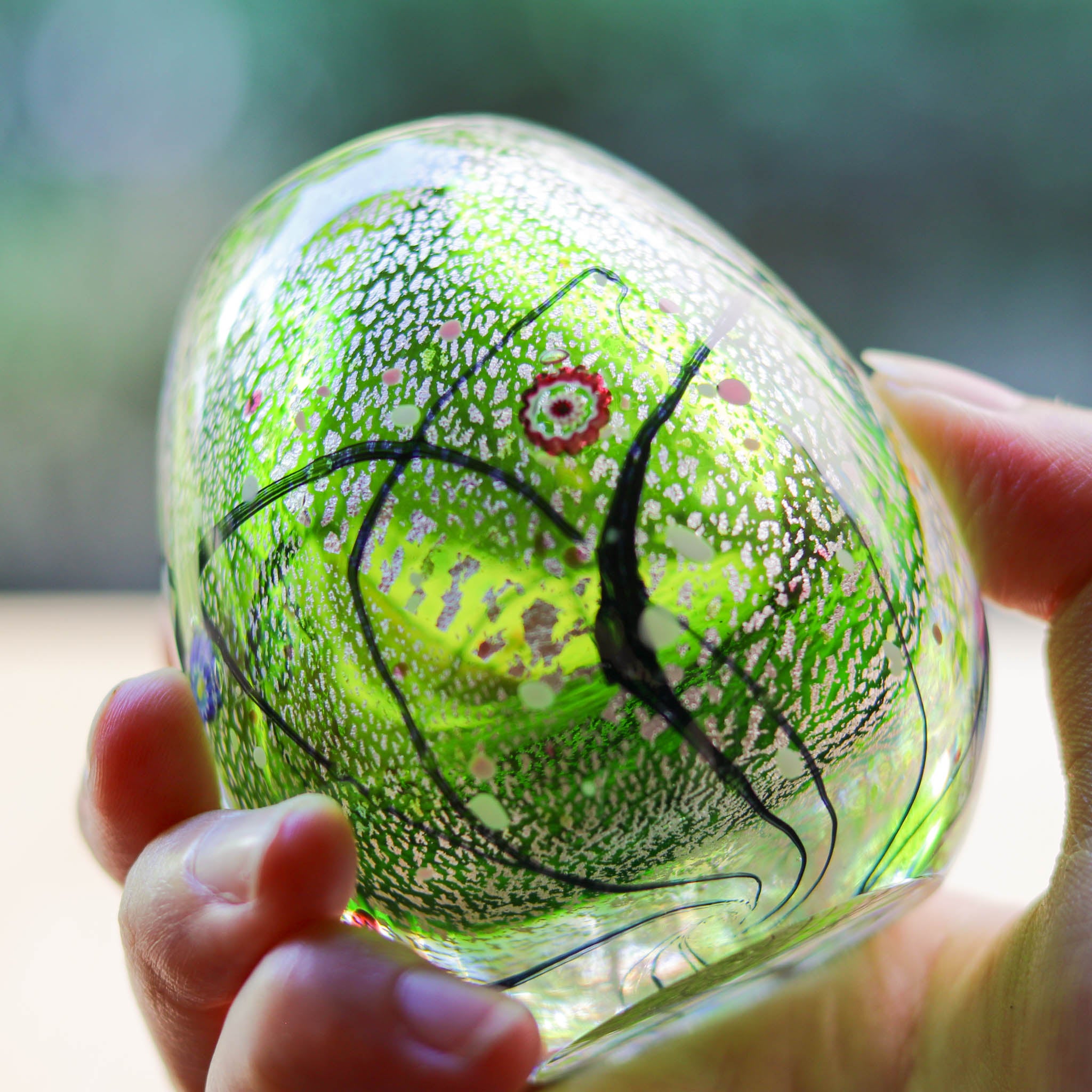 綾ガラス 一輪挿し | 光琳 爽 | 若草 | グラスアート黒木