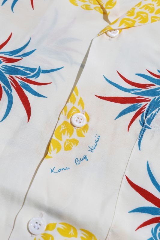 Kona Bay Hawaii Pineapple Aloha Shirt (パイナップルアロハシャツ
