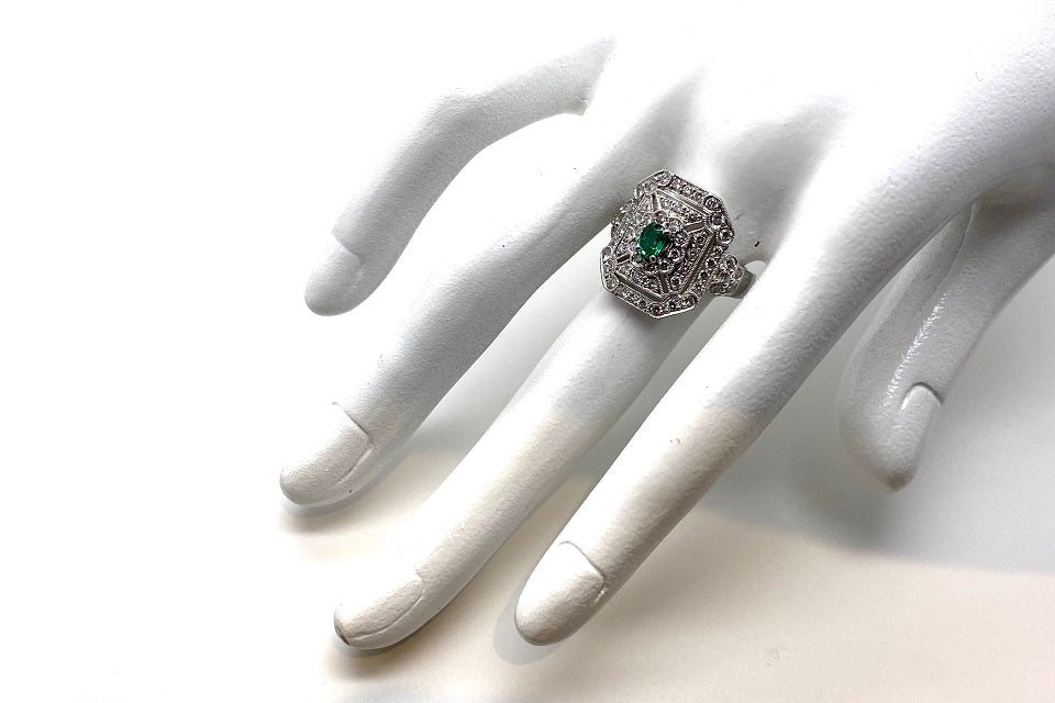 Paraiba Tourmaline Pt900パライバトルマリン ダイヤモンドリング (NO