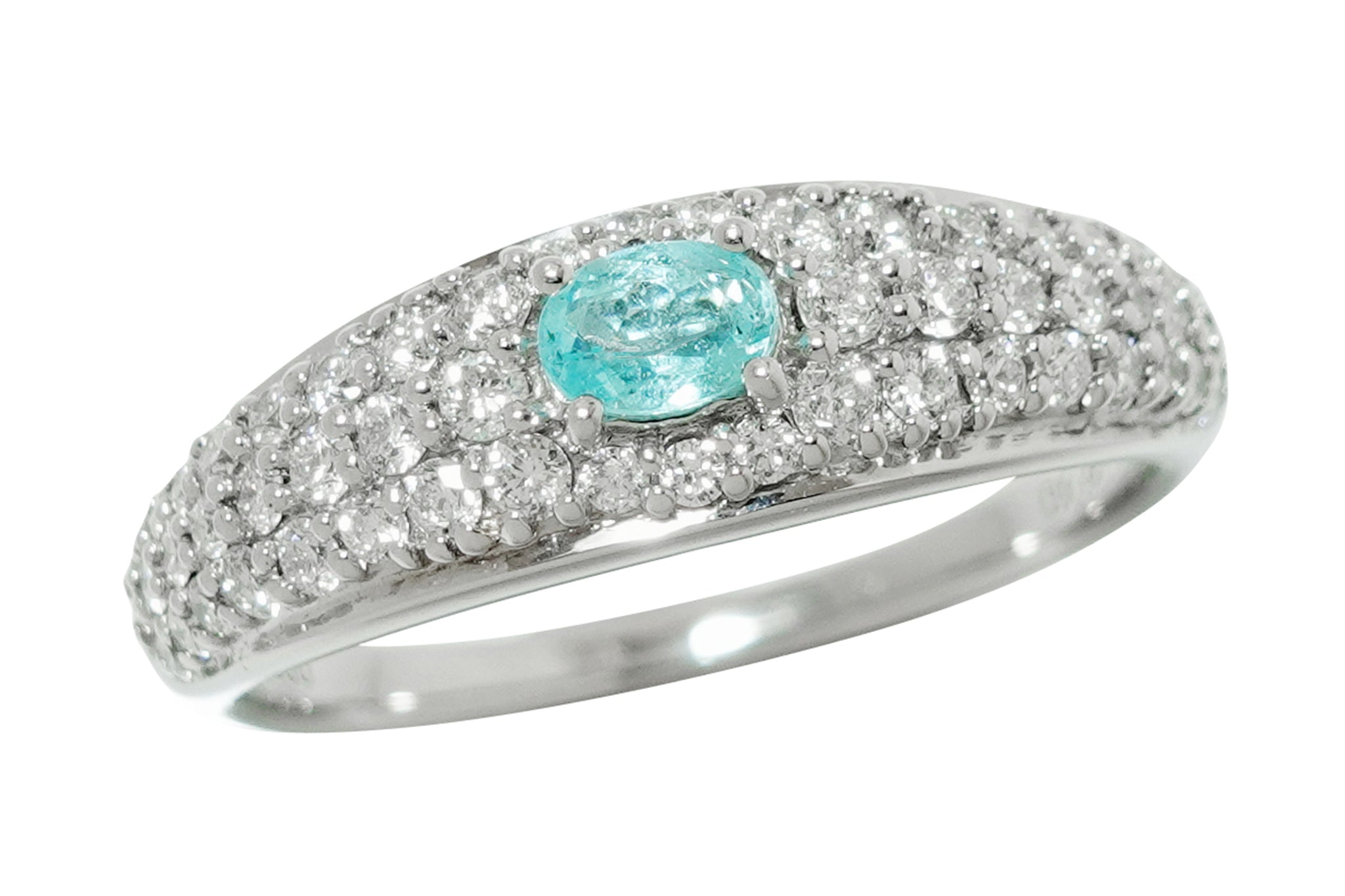 Paraiba Tourmaline Pt900パライバトルマリン ダイヤモンドリング (NO